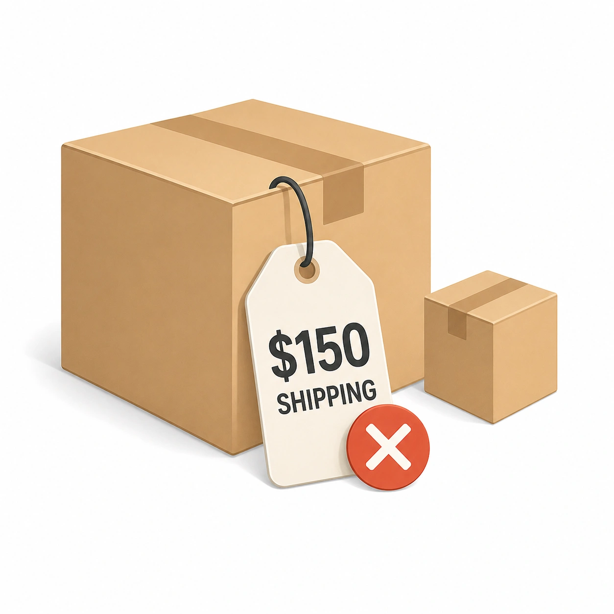 Checking shipping costs before online sofa purchase