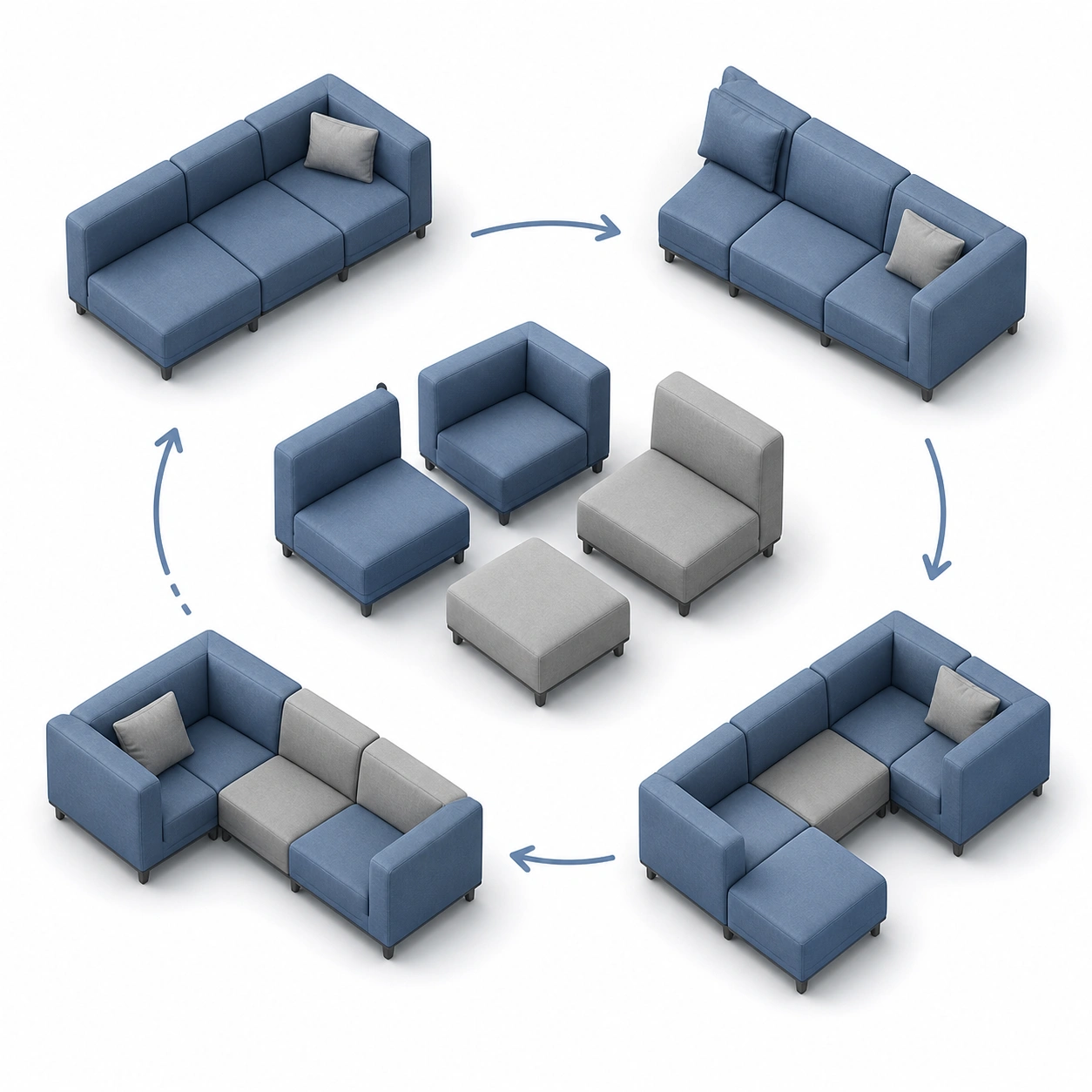 Modular sofa configuration
