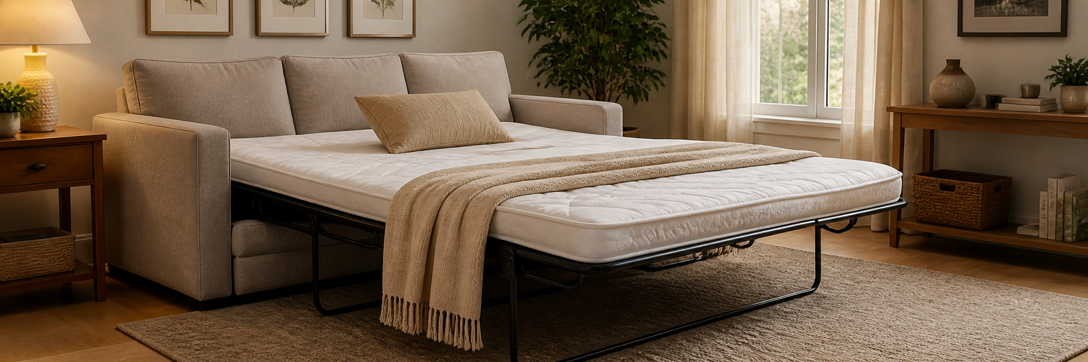 Sleeper sofa for overnight guests