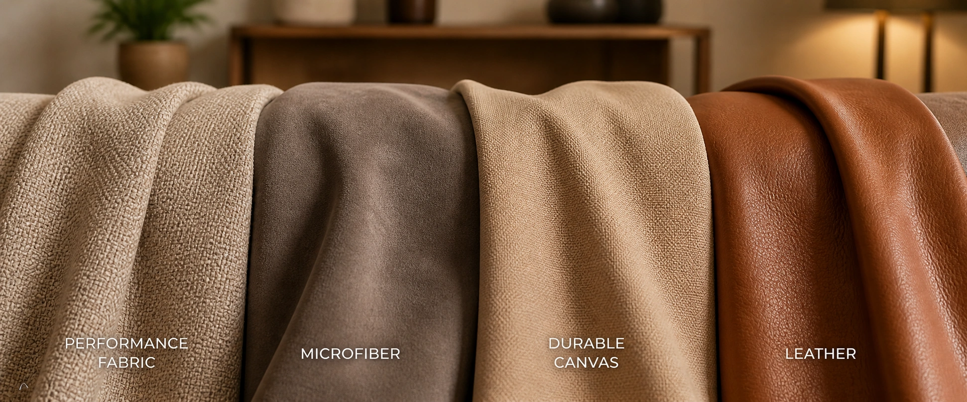 Sofa fabric materials comparison for hosting