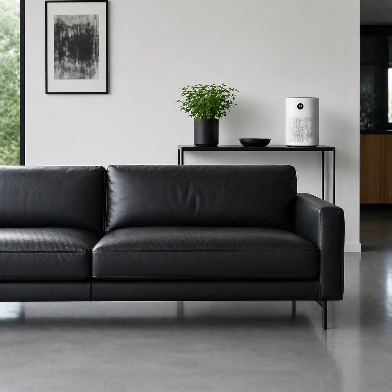 Clean minimal sofa for allergy sufferers