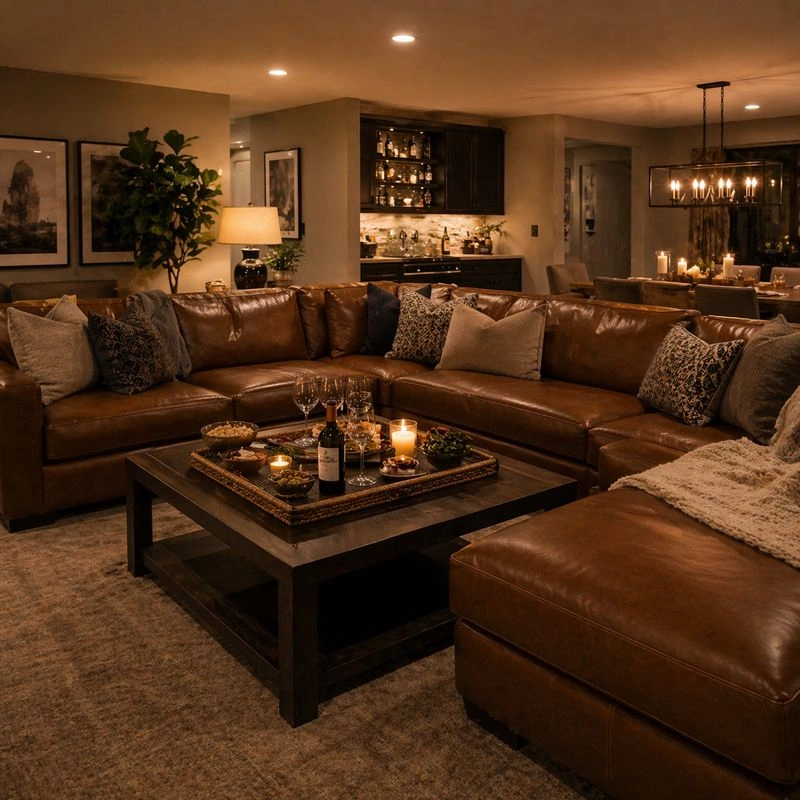 Sofa in a guest-friendly living room