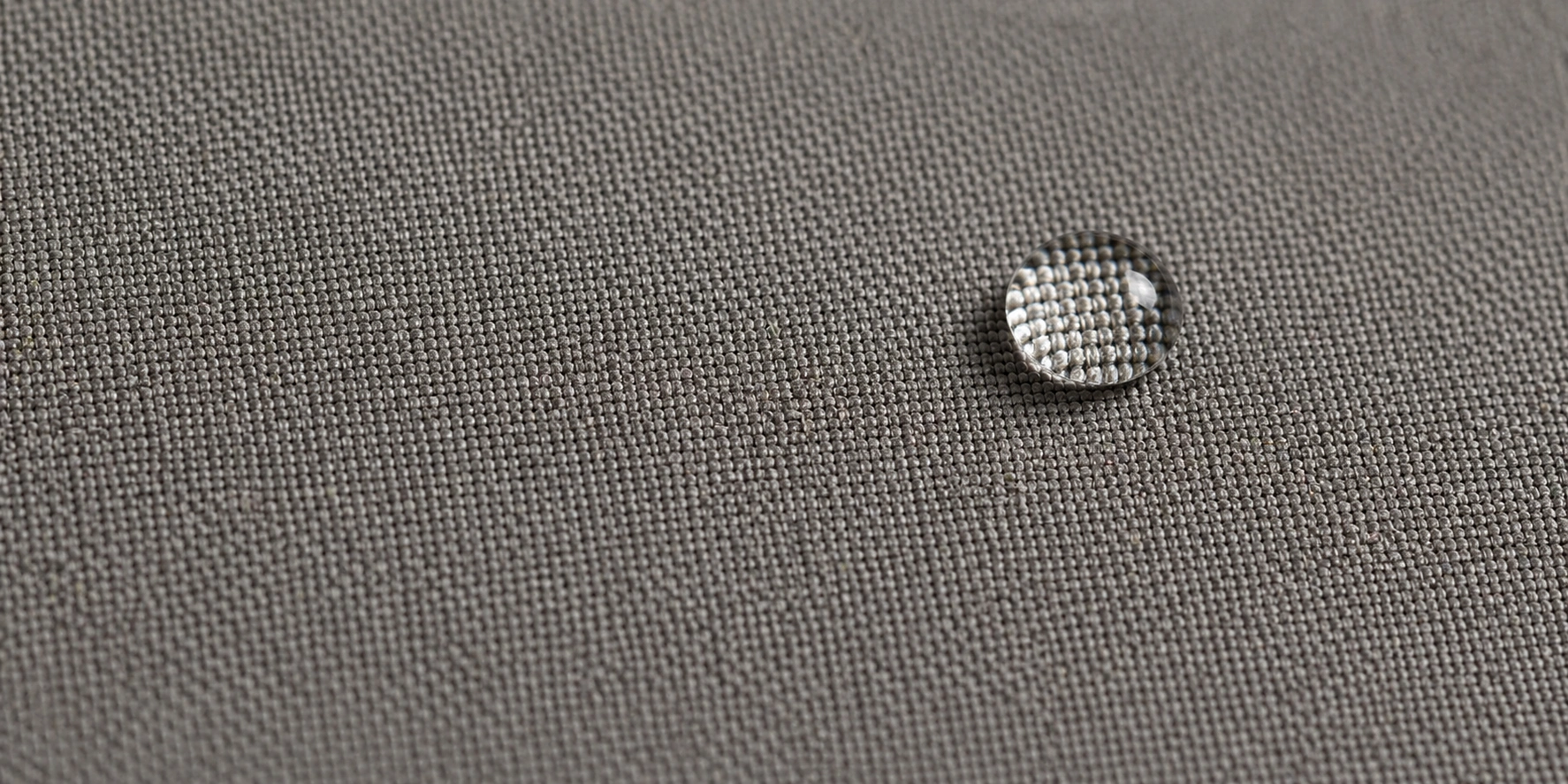 Close-up of performance fabric texture on pet-friendly sofa