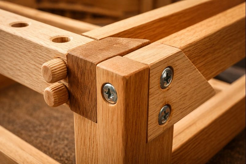 Hardwood sofa frame construction