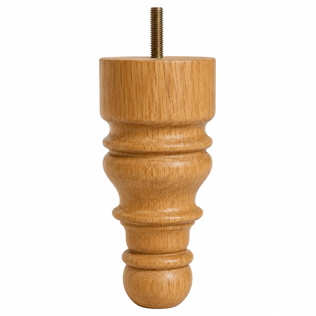 Turned wooden sofa legs with decorative shape